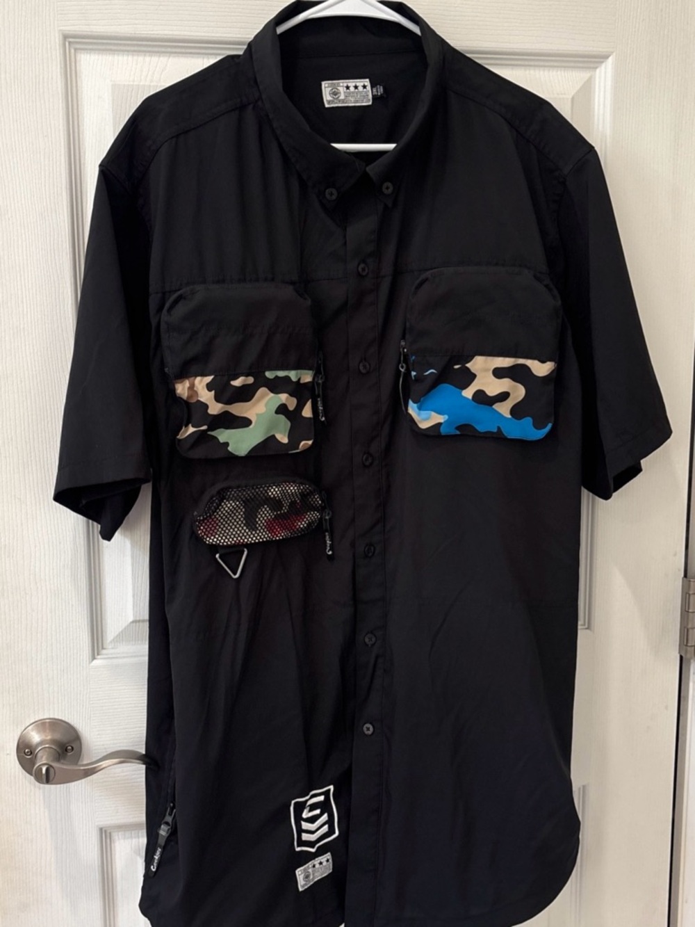 Cookies Black Cargo Button Up
